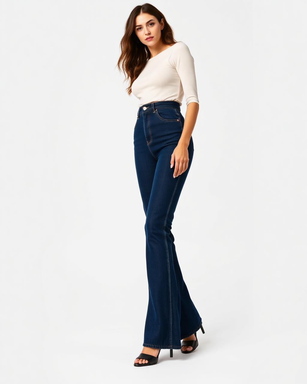 Calça Flare Cintura Alta